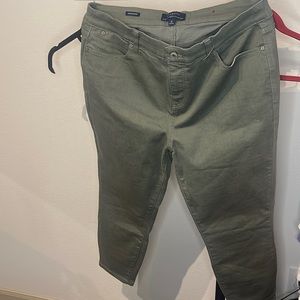 Talbots green denim jegging